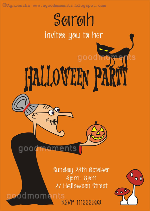 Good Moments Witch Halloween Invitation Zaproszenie Na Halloween