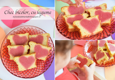 Chec bicolor, cu legume