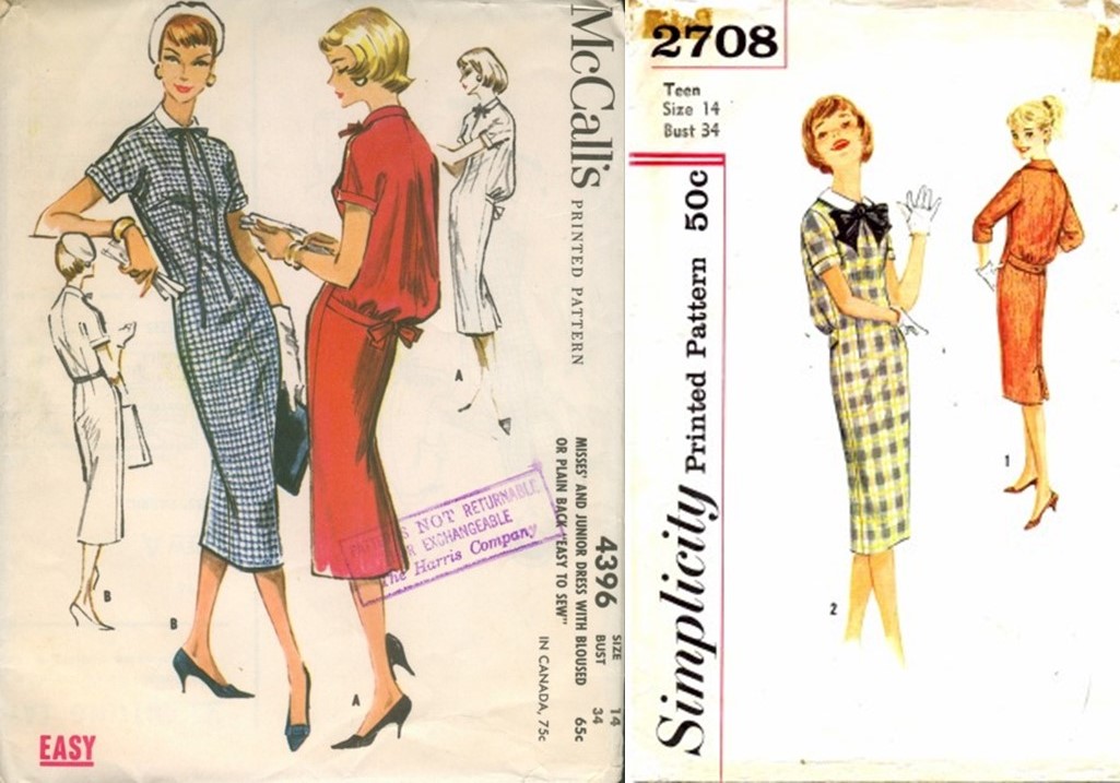 Pintucks 1958 Sack Back Dress