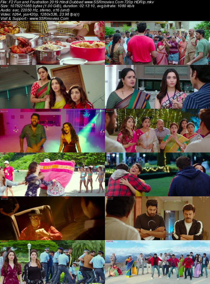 F2 Fun and Frustration (2019) Hindi Dubbed 480p HDRip 400MB Movie Download