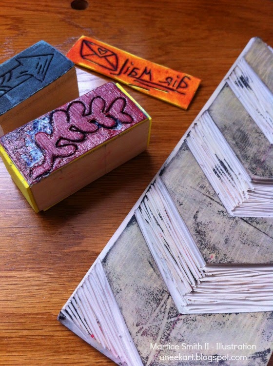 Hand-carved stamps by Martice Smith II