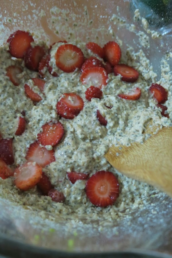 Muffins de avena y frutillas Cocina