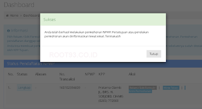 Proses pembuatan npwp secara online 12