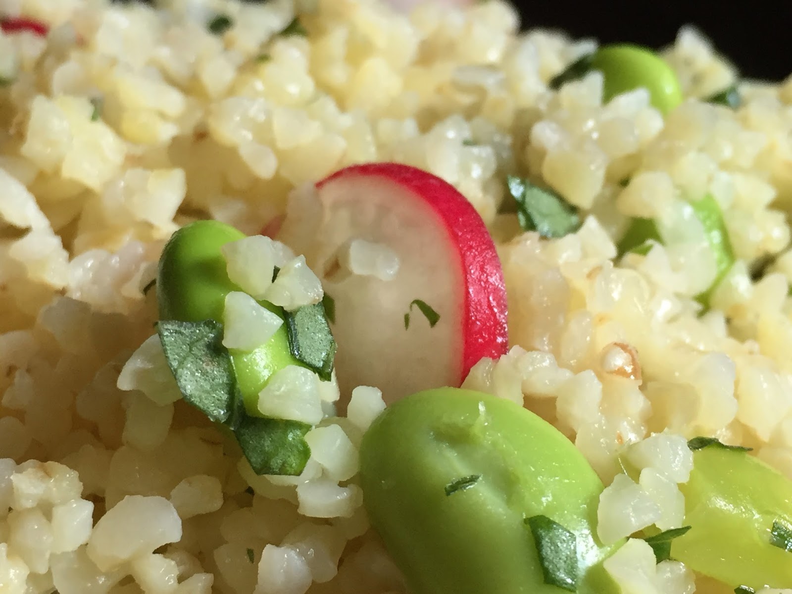 Inglourious Bananas Bulgur Salad with Edamame and Radishes // Insalata