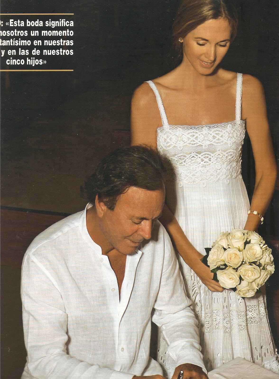 Red Carpet WQedding Julio Iglesias and Miranda Rijnsburger Red