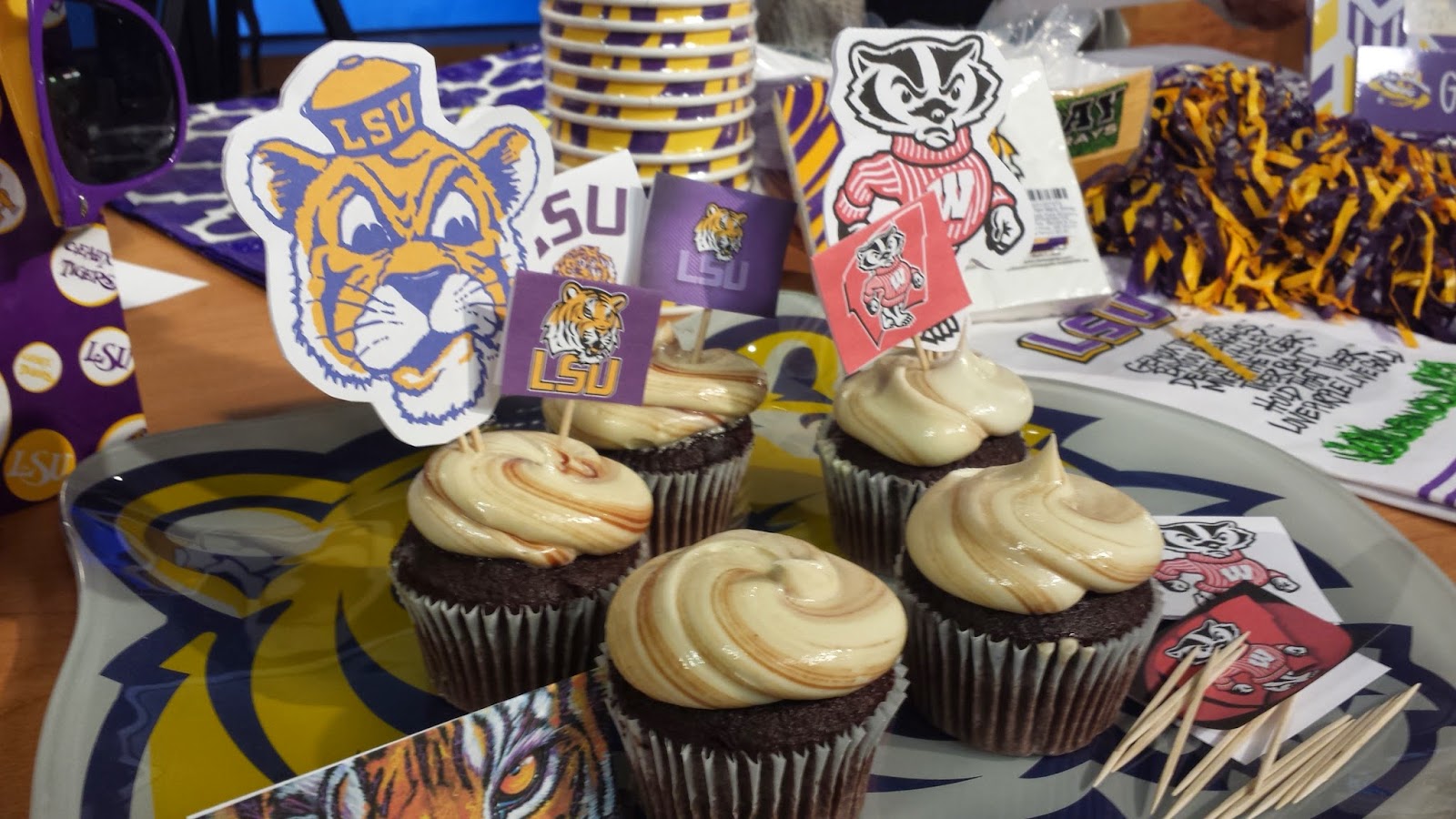 Chet Pourciau Design DIY LSU Cupcake Toppers