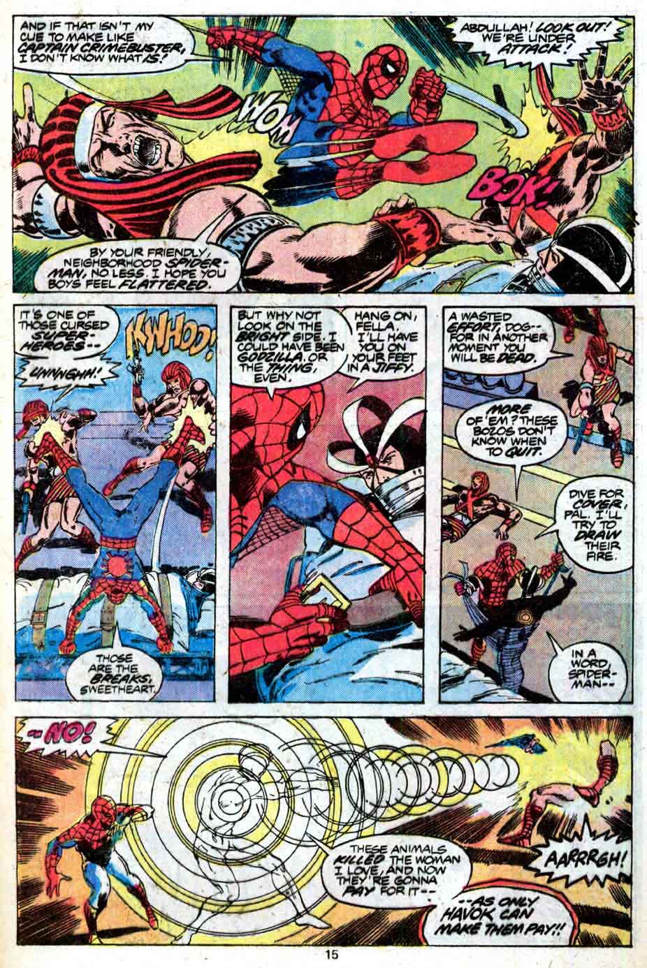 John Byrne marvel bronze age 1970s spider-man havok comic book page - Marvel Team Up #69