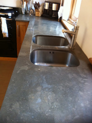 Limestone kitchen worktop