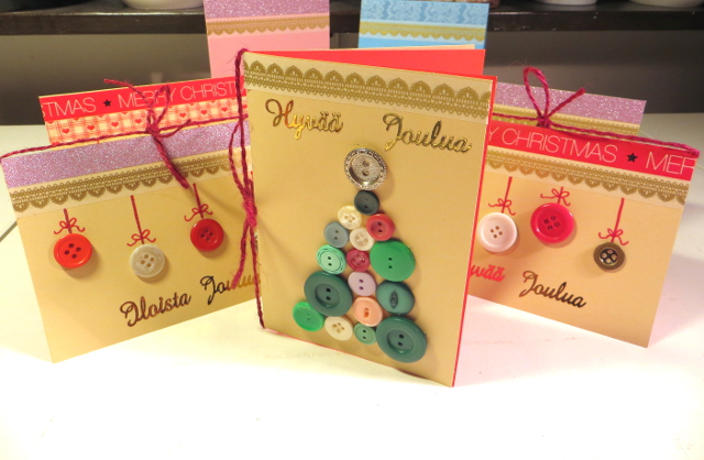 Button Christmas Cards