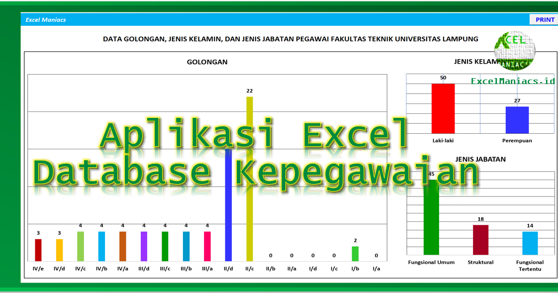 Aplikasi database kepegawaian excelmaniacs