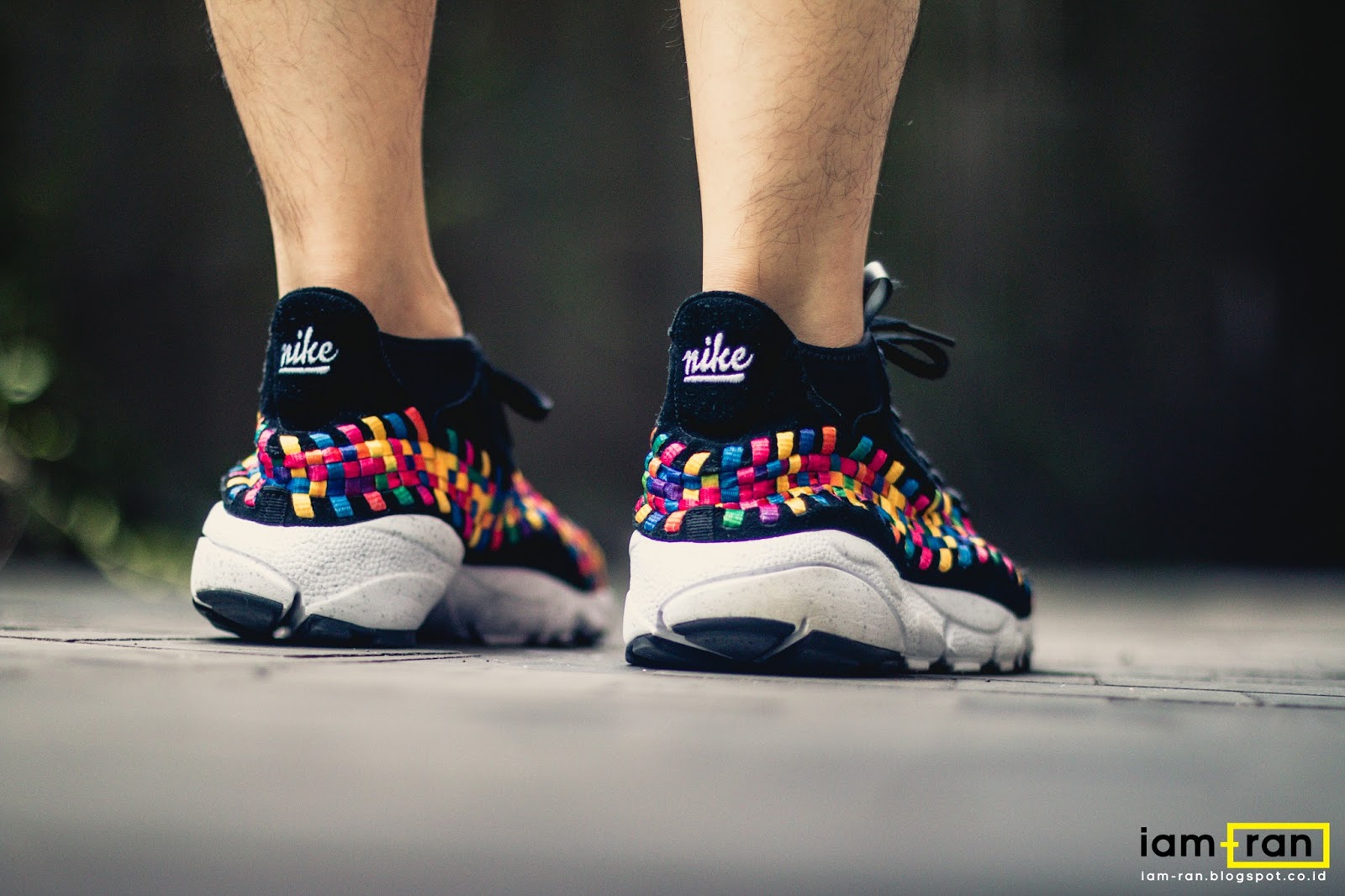 ON FEET : Dimas Indro Nike Air Footscape Woven Chukka " Rainbow