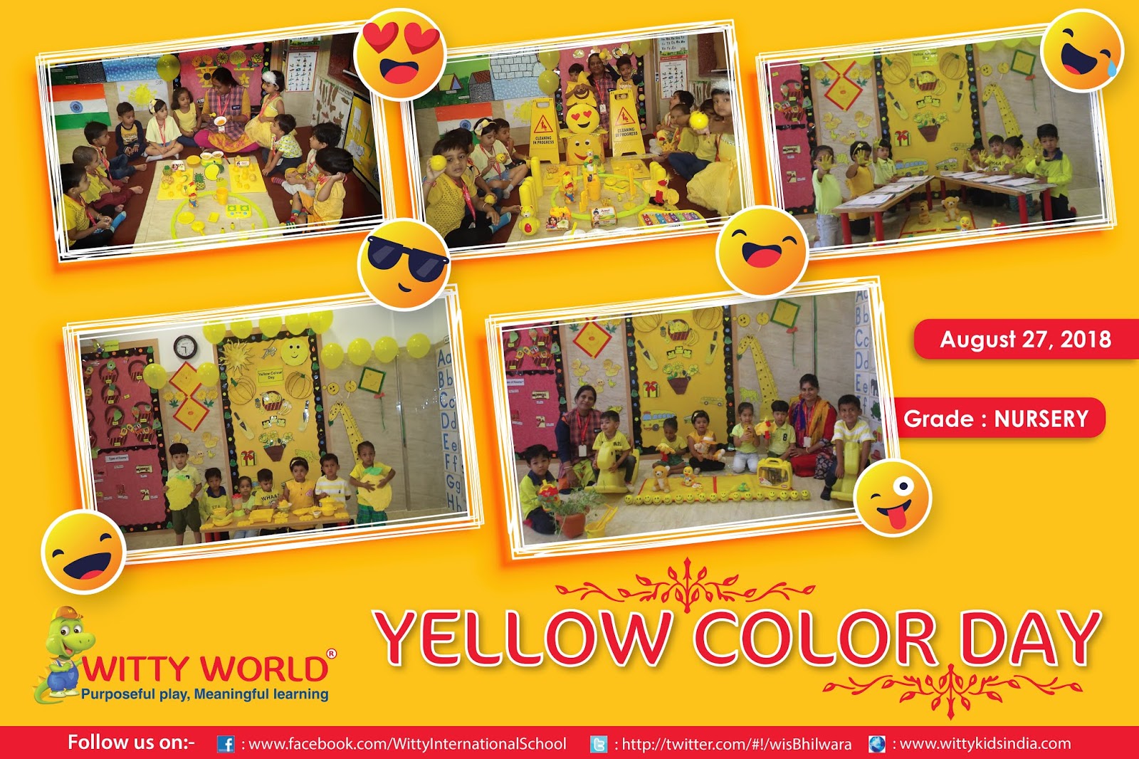 On the top of the World... Yellow Colour Day Celebrated by kids of