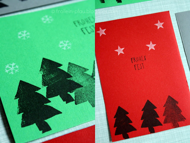 Weihnachtskarten selber machen, DIY, basteln, Weihnachtspost, Karten, Post, Weihnachten, basteln, kreativ, Tonpapier, Tortenspitze, Bastelideen, basteln mit Kindern, Stempel, Frohes Fest, Frohe Weihnachten, selbstgemacht, Masking Tape