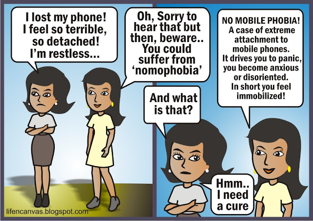 nomophobia cartoon