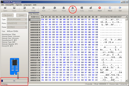 Cara Flash IC Eeprom SPI dengan USB Programmer CH341A Series