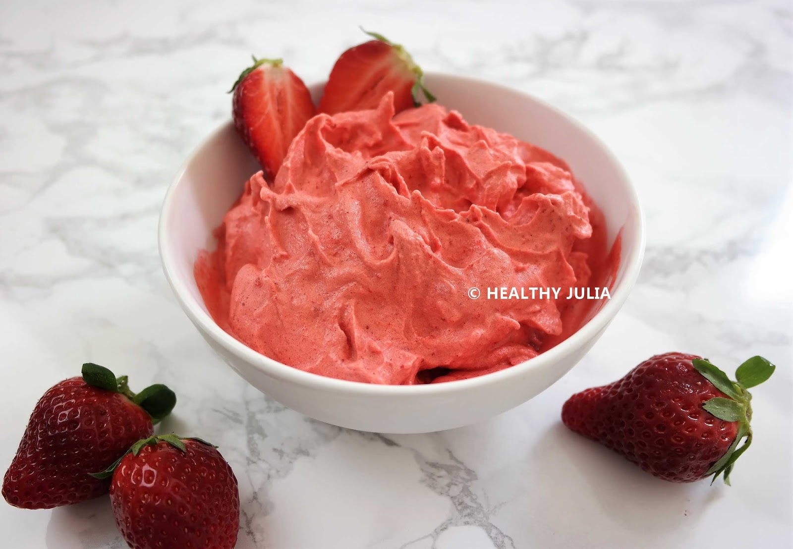 Glace Fraise Thermomix Blanc D Oeuf SORBET EXPRESS À LA FRAISE - Healthy Julia