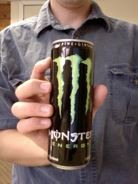 Caffeine-packed Monster Energy drink