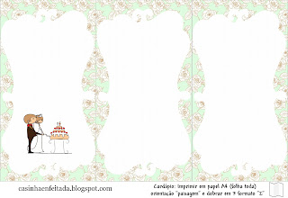Kit Festa Casamento Verde Floral Para Imprimir