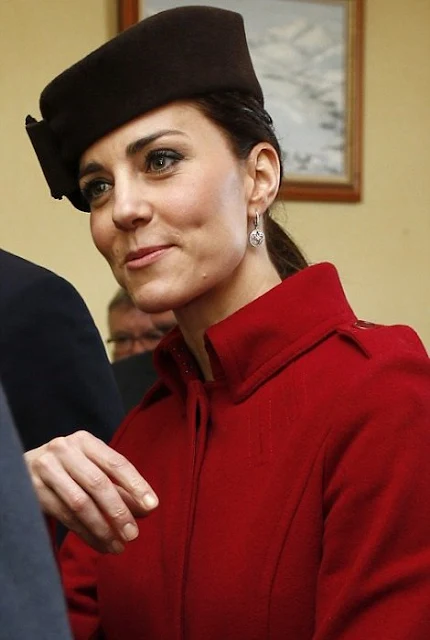 Catherine, Duchess of Cambridge and Prince William, Duke of Cambrige attend a reception following the ceremony marking the end of RAF Search and Rescue (SAR) Force operations during a visit to RAF Valley