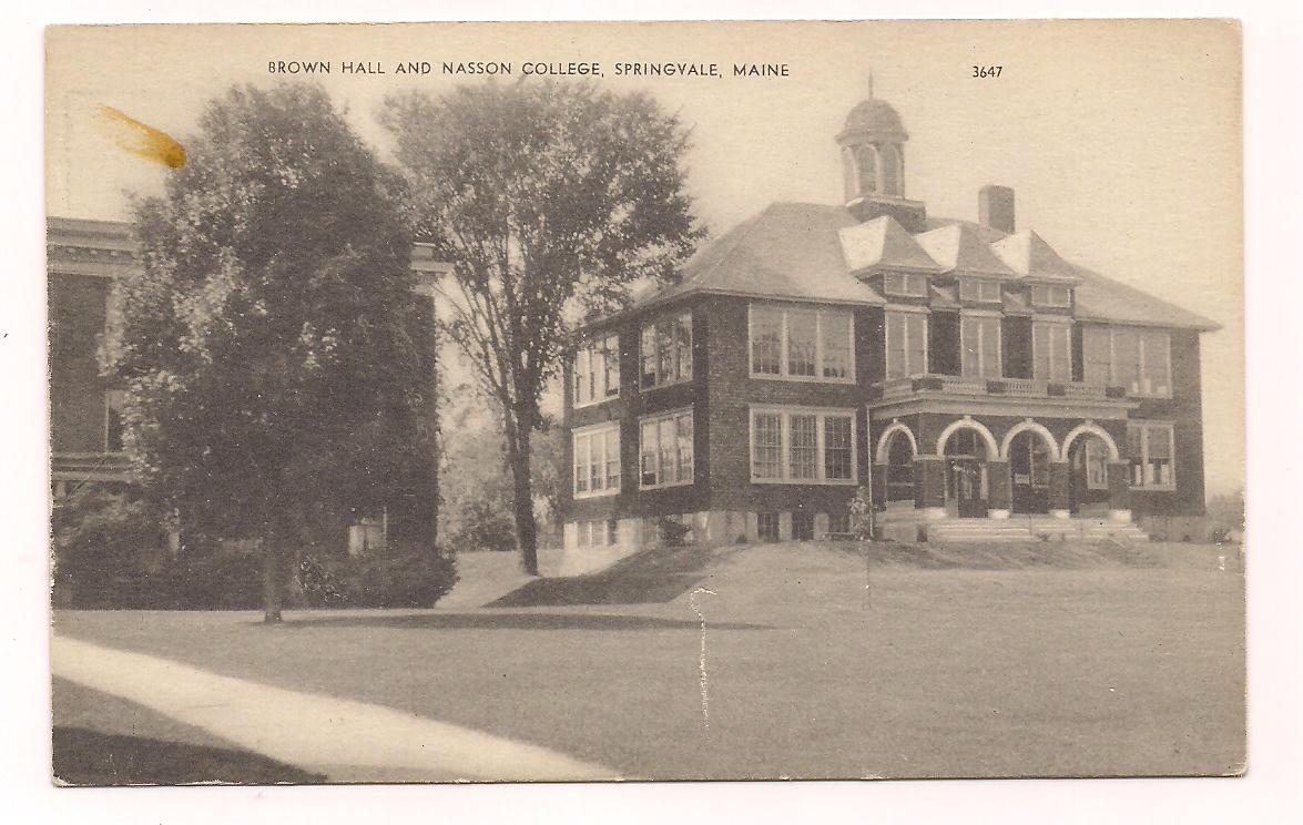 Judy's Postcards Plus Nasson College Springvale Maine Brown Hall 1969