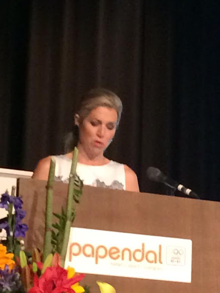 Queen Maxima of The Netherlands attended the annual PO-Raad (Primary Education) congress