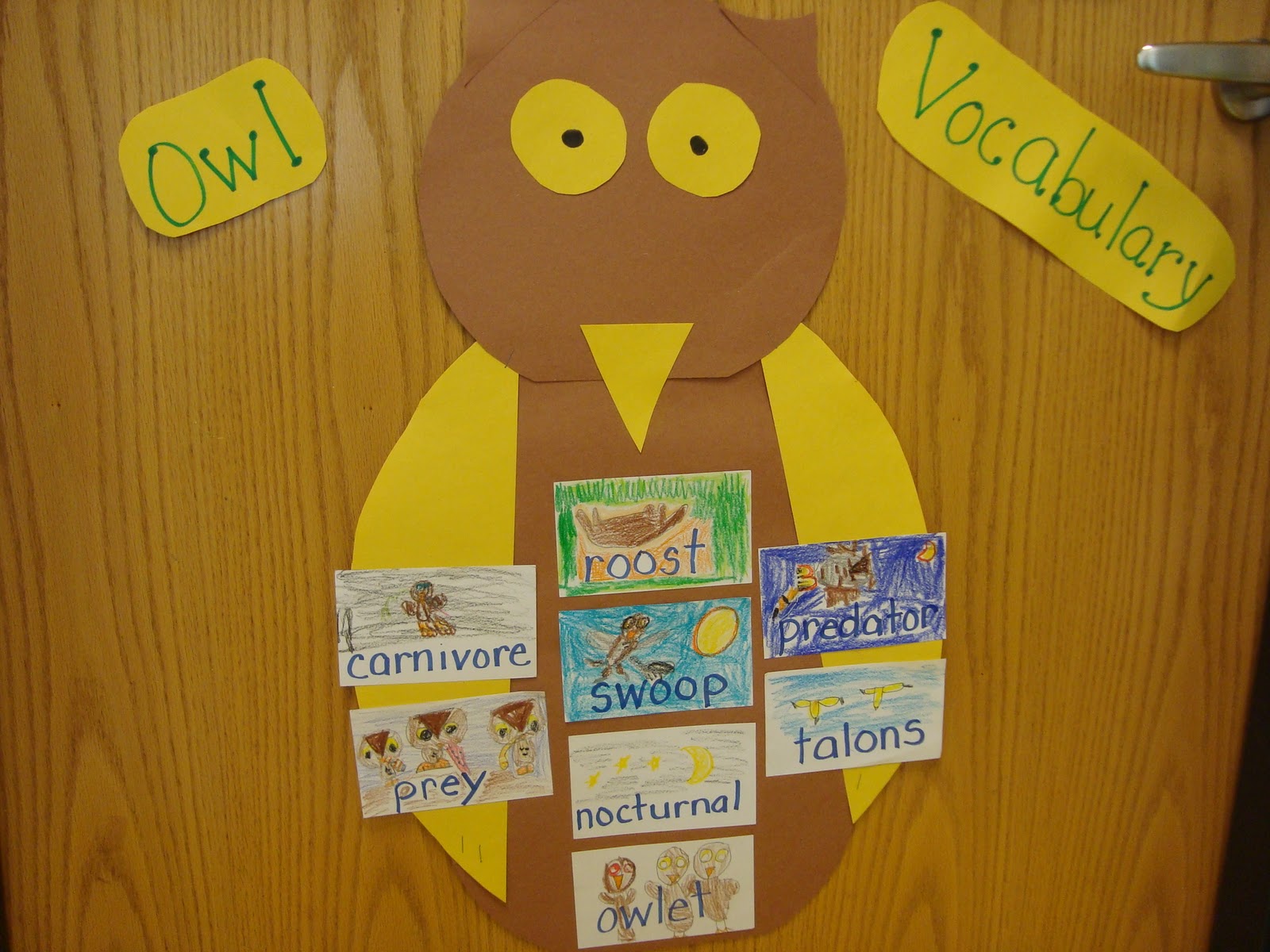 My First Grade Backpack Owl Vocabulary