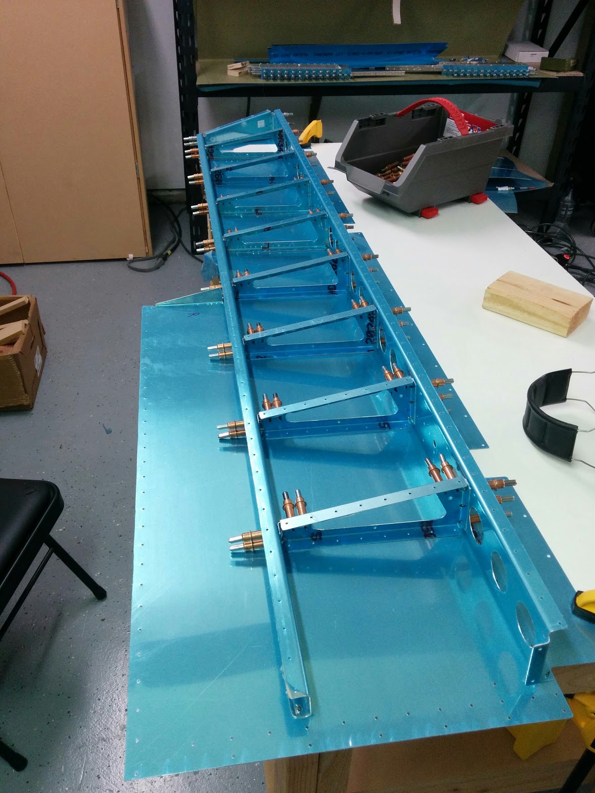 Damazio family's RV10 project Elevators almost ready to prime