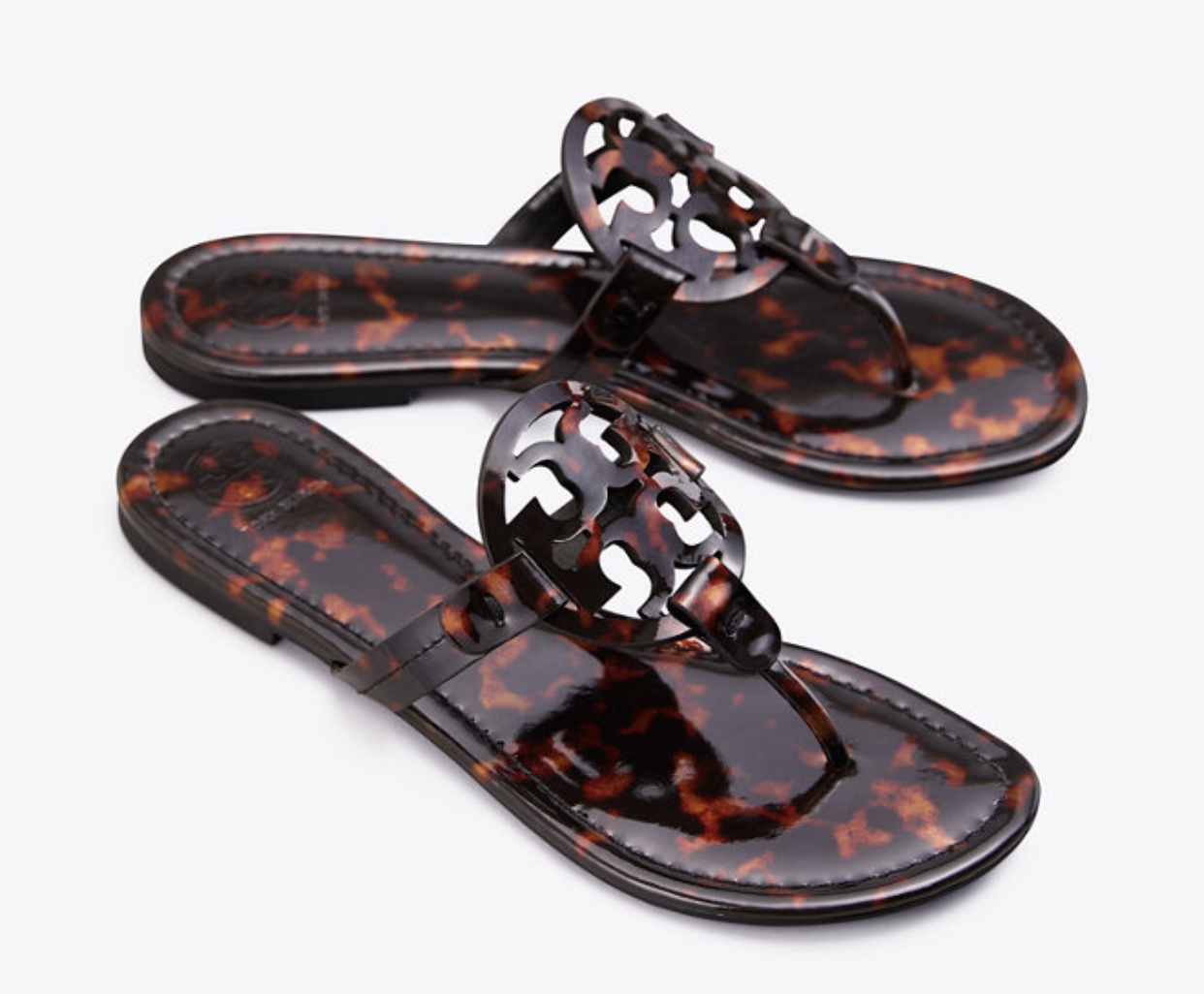 tory burch tortoise miller sandals