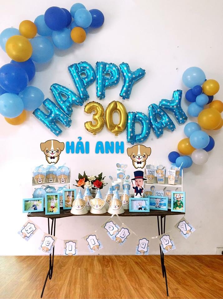 Bóng trang trí đầy tháng cho bé ở Nghĩa Tân Bong trang tri day thang cho be o Nghia Tan