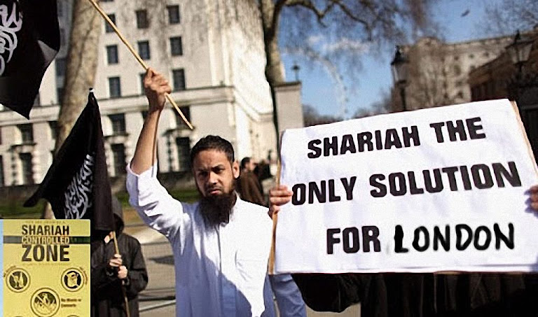 Muçulmanos pedem a implantação com exclusividade da lei islâmica em Londres.