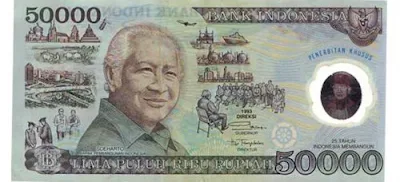Gambar Uang kertas Indonesia 50000 terbitan tahun 1993