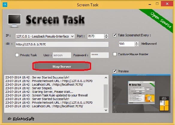 screen task