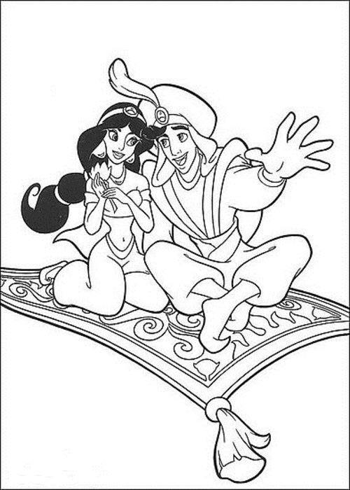 Aladdin Disney Coloring Pages For - Aladdin Disney Coloring Pages 1 