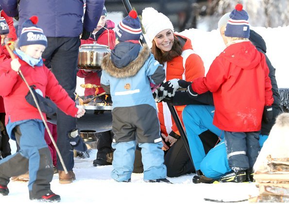 Crown Princess Mette Marit and Crown Prince Haakon of Norway at Ski Jump Tower