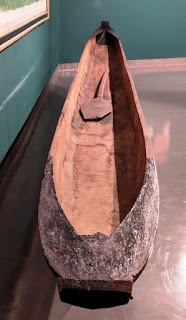 Shuar dugout canoe