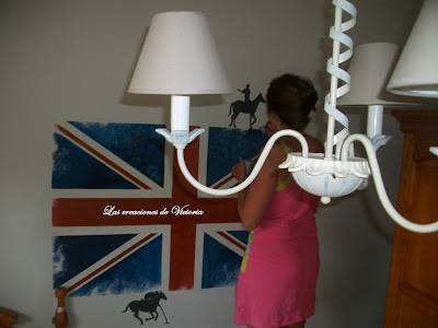 Las creaciones de Victoria.Vintage.Mural juvenil. Decoración dormitorios niños