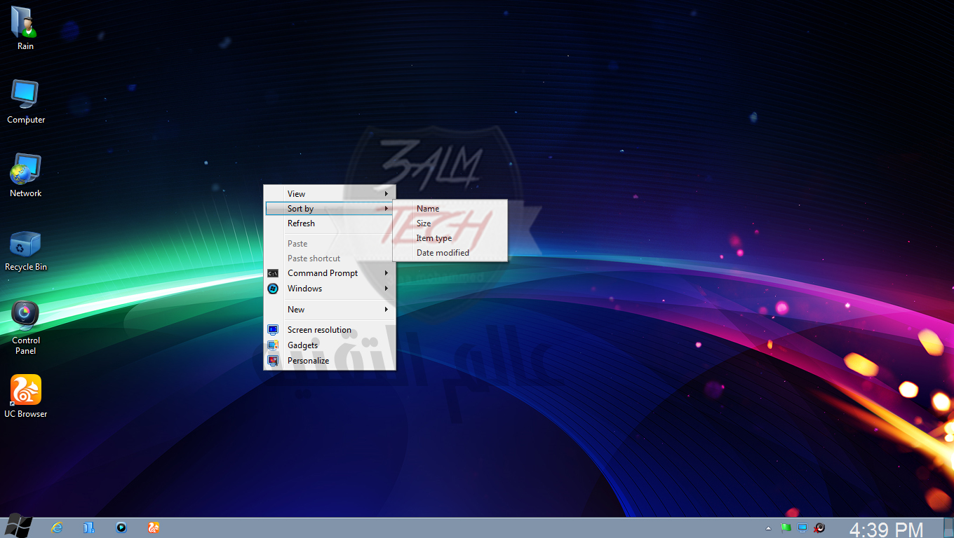 تحميل ويندوز 7 المعدل ( نيون ) – Windows 7 Neon Blue Edition
