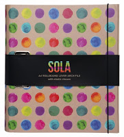 A polka dot lever arch file from WHSmith