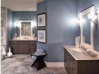 blue gray bathroom paint