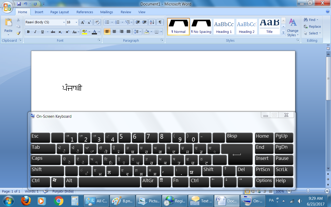 Everything Easy with Me Raavi Font Punjabi without installing anything