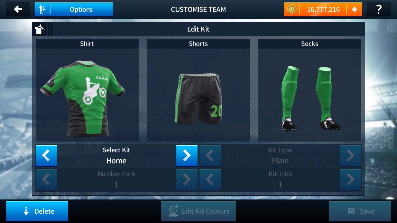 Kit Dream League Soccer Gojek (Seragam Ojek Online Uber