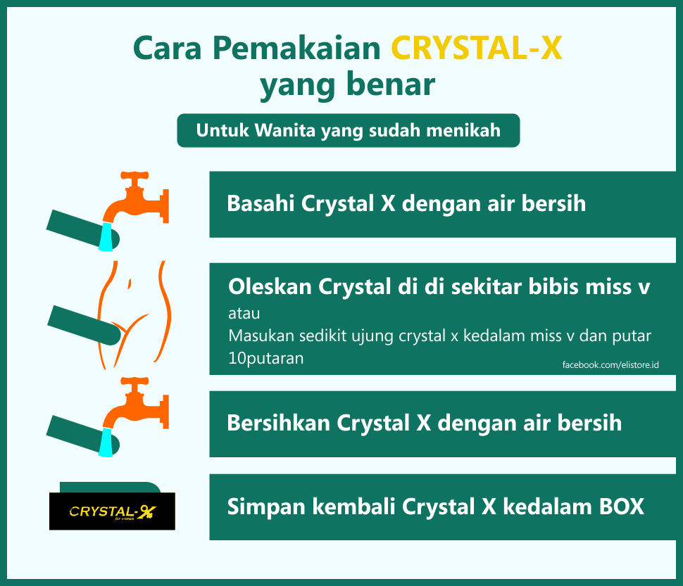 Cara Pemakaian Crystal X yang benar Cristal X New Distributor RESMI