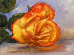 yellow rose oil painting still canvas flower flowers simple paintings roses sisson debra artist dailypainters