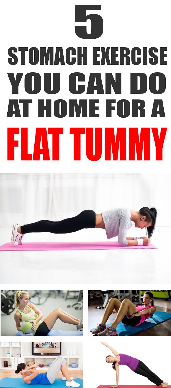 Exercises To Do At Home For Stomach Exercise Poster