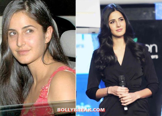 katrina kaif without make up - Bollywood Starlets with and without make up 