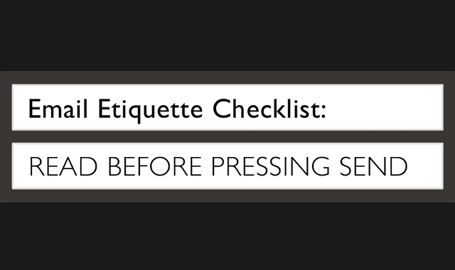The Email Etiquette Checklist