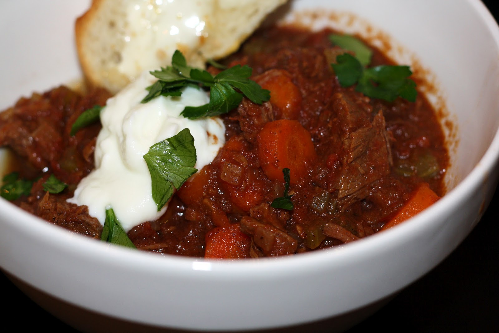what's for dinner? slowcooker beef and tomato stew... 6 hours and 15