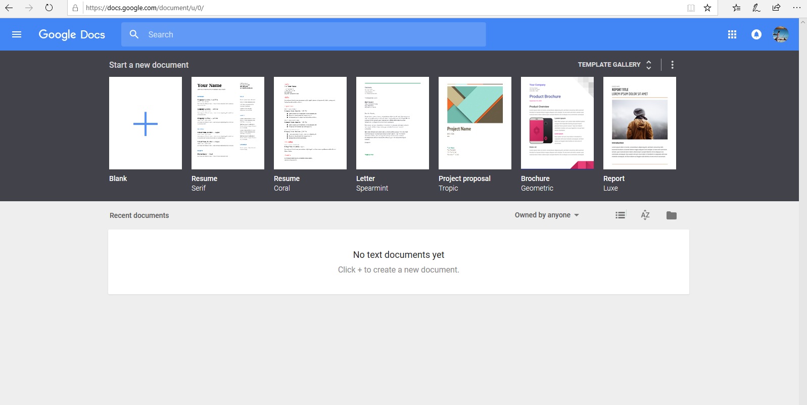 How to Create a New Document with Google Docs