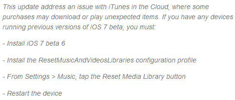 Apple iOS 7 Beta 6 Changelog
