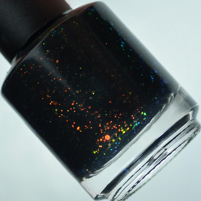 navy nail polish with color shifting glitter